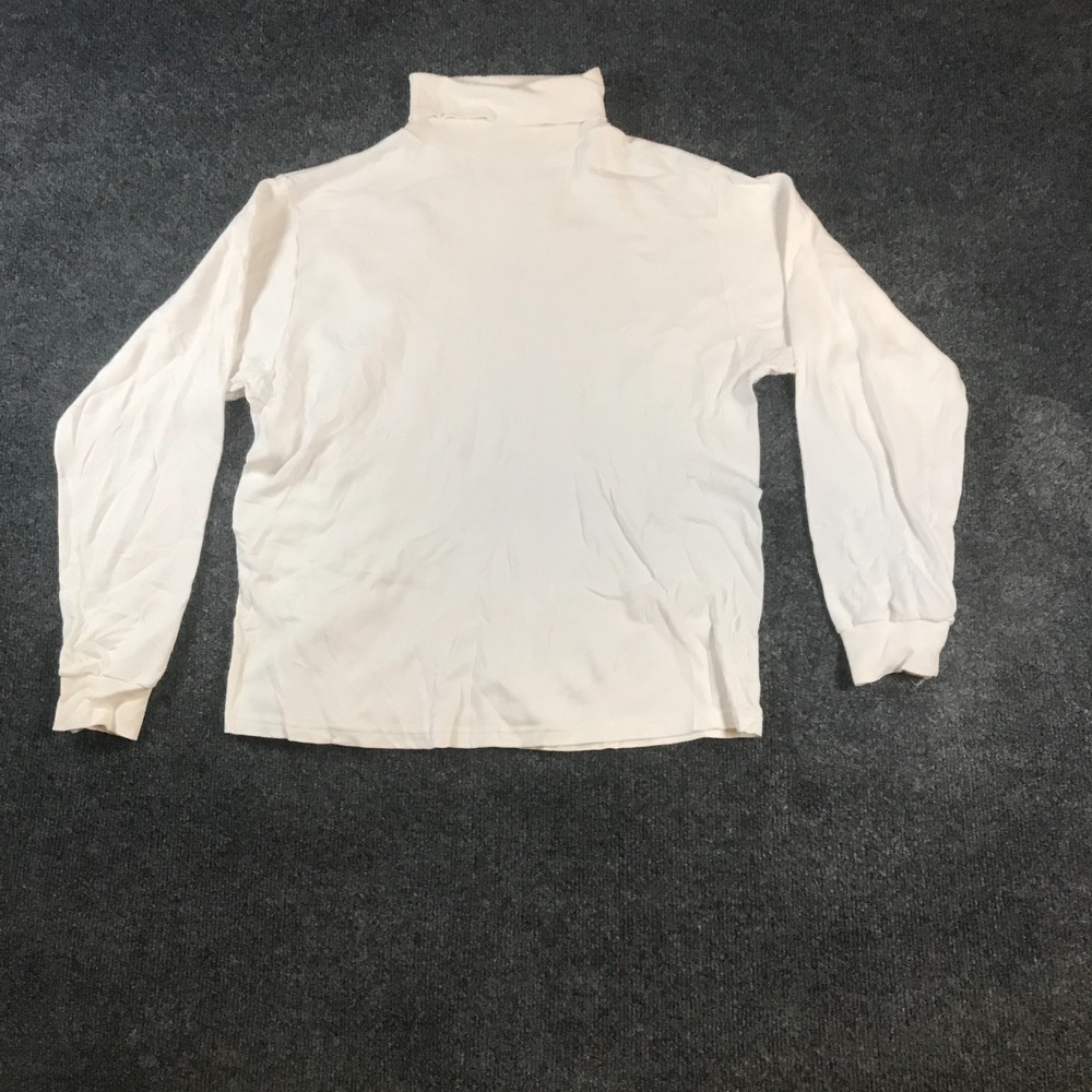 Stanfield's 1856 Shirt Mens Medium White Cotton Turtleneck Long Sleeve Pullover